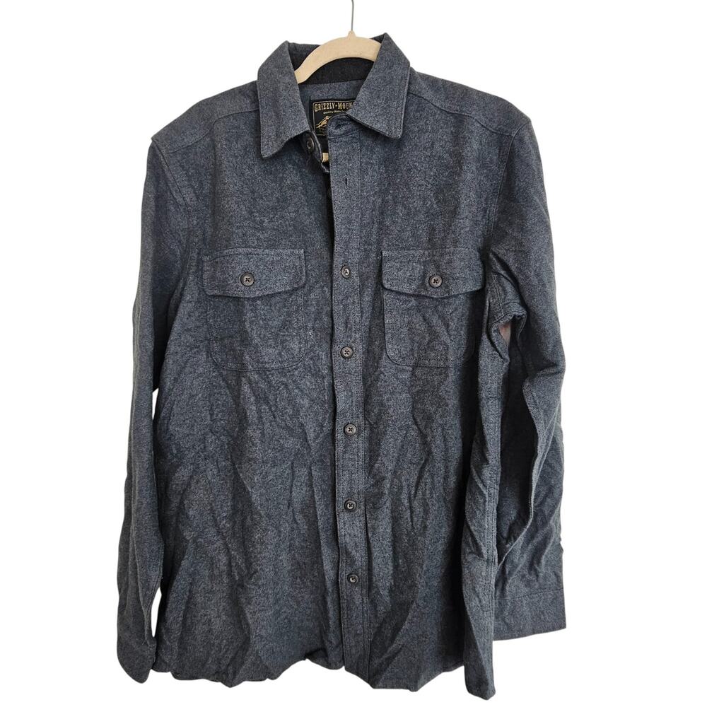 Grizzly Mountain Shirt Grizzly Mountain Flannel Shirt Button Down Shirt Men M
